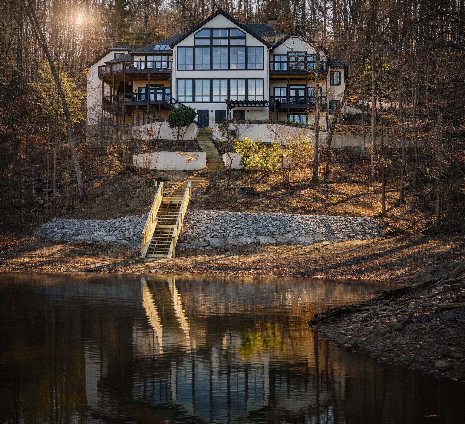 Rip rap on Lake Lanier