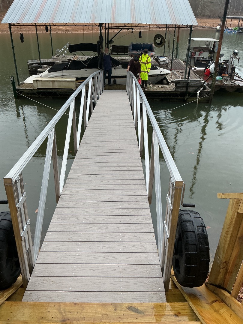 Boat Dock Gangway & Wheel Replacement - Lake Lanier