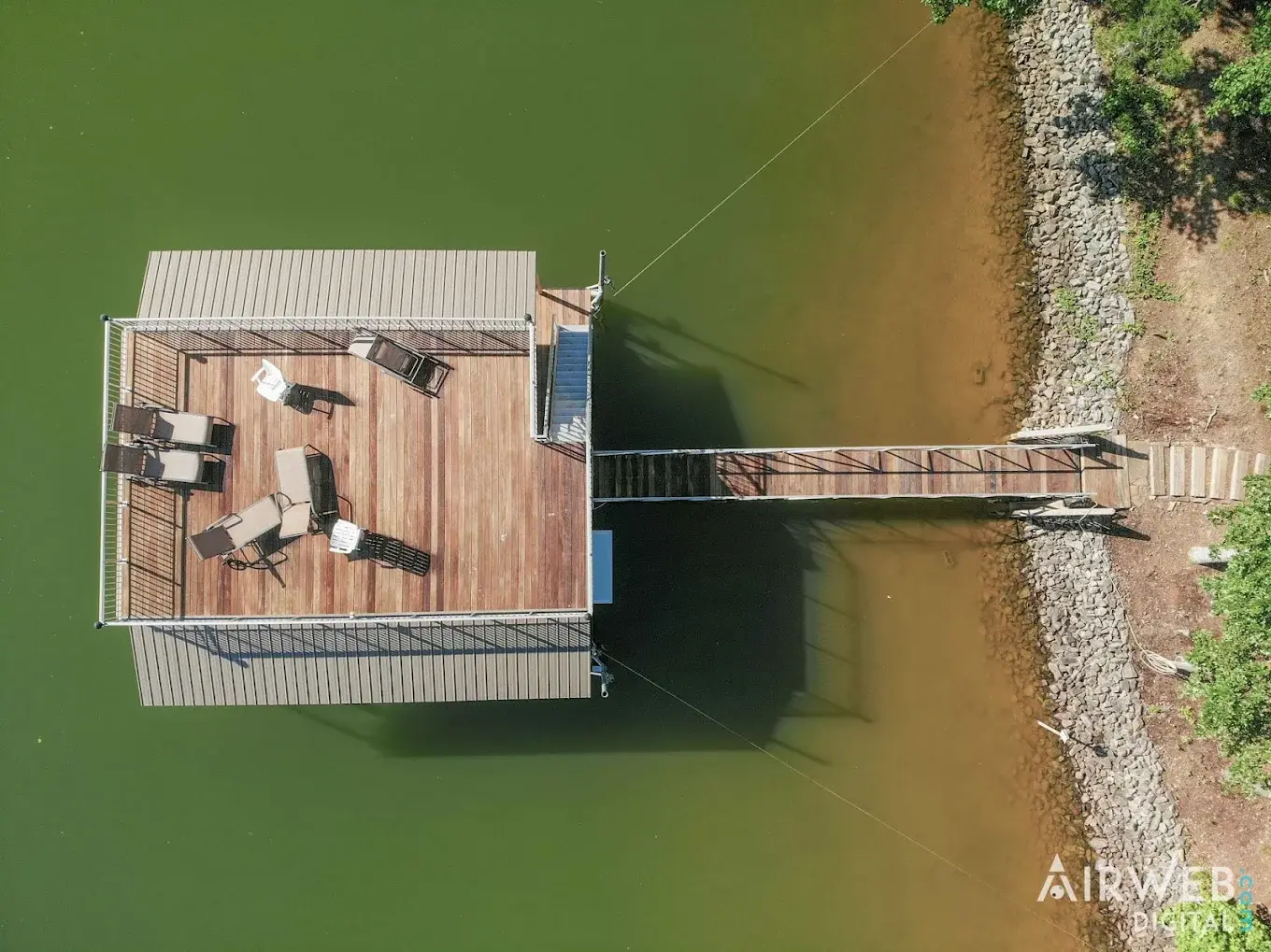 Custom Boat Dock with PVC Decking